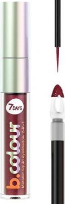 Тени для век жидкие с эффектом металлик B.Colour Metallic Liquid Eyeshadow 2-in-1 т.07 Plum 3,3 мл – фото 6