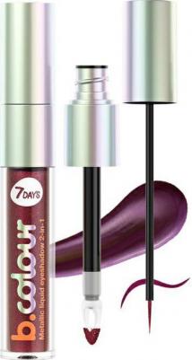 Тени для век жидкие с эффектом металлик B.Colour Metallic Liquid Eyeshadow 2-in-1 т.07 Plum 3,3 мл – фото 7