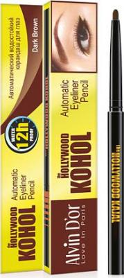 Alvin D'or, Карандаш для глаз автоматический водостойкий HOLLYWOOD 02 dark brown – фото 1