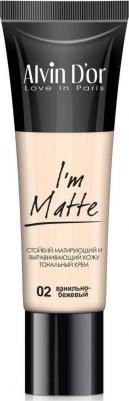Alvin D'or Тональный крем "I'm Matte" 25мл. Тон 02 ванильно-бежевый – фото 1