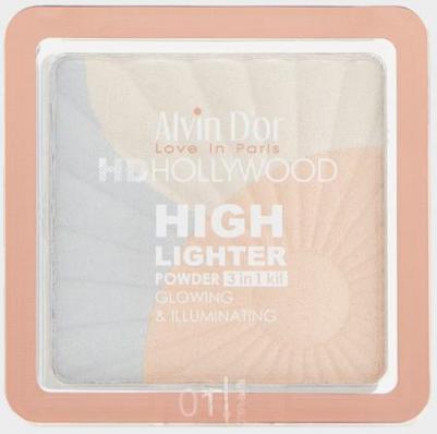 Хайлайтер для лица пудровый Alvin Do'R Hd Hollywod Highlighter Powder Glowing & Illuminating 01