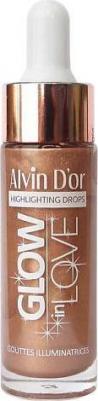 Хайлайтер для лица жидкий Alvin Do'R Glow In Love 02 бронзовый 15 мл – фото 1