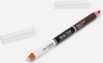 Карандаш для бровей двухсторонний Alvin Do'R Brow Perfect 02 dark brown двойной инструмент включает карандаш и воск для макияжа бровей – фото 4