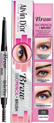 Карандаш для бровей с щеточкой Alvin Do'R Intense Brow 03 темно-серый – фото 2