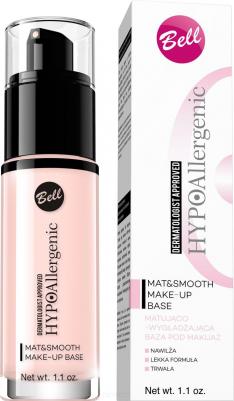База под макияж выравнивающая и матирующая гипоаллергенная Hypoallergenic Mat&smooth Make-up Base тон 01, 30 мл