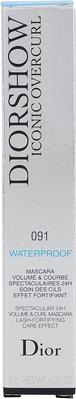 Тушь для ресниц Diorshow Iconic Overcurl Waterproof водостойкая, Over Black, №091 – фото 4