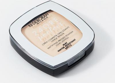 DEBORAH Пудра для лица Тон 1 Светло-бежевый 24ORE PERFECT COMPACT POWDER матирующая стойкая 9 г – фото 8