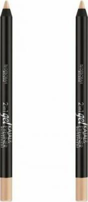 Карандаш для век гелевый Gel Kajal & Eyeliner Pencil 2 in 1 т.06 Сливочный – фото 4