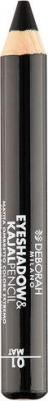 Тени-карандаш для век Eyeshadow & Kajal Pencil т.01 матовый черный 2 г