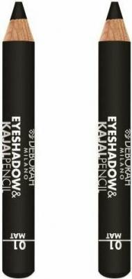 Тени-карандаш для век Eyeshadow & Kajal Pencil т.01 матовый черный 2 г – фото 5