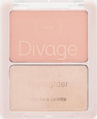 Палетка для лица Blush & Highlighter Duo Face т.01 Коралловый-золотистый 8 г