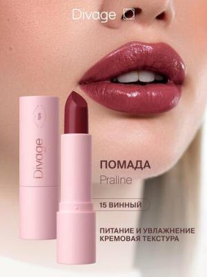 Помада для губ кремовая Praline тон 15 mysterious kiss винная – фото 5