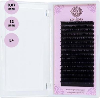 Ресницы на ленте, 16 линий 12 мм, L+, 0,07 мм, черный