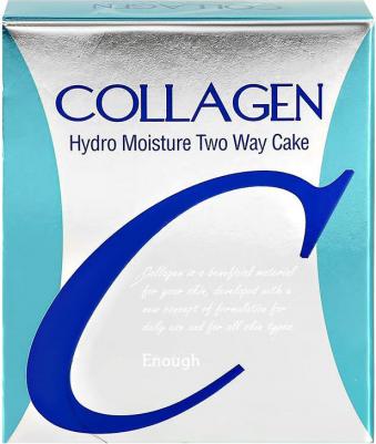 Пудра для лица увлажняющая с коллагеном Collagen Hedro Moisture Two Way Cake SPF 25 PA+++ 21 тон – фото 5