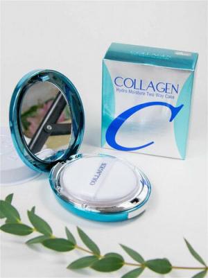 Пудра для лица увлажняющая с коллагеном Collagen Hedro Moisture Two Way Cake SPF 25 PA+++ 21 тон