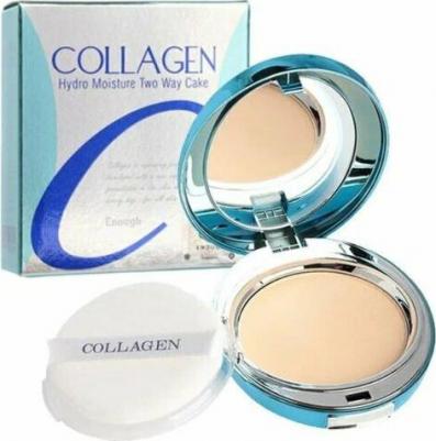 Пудра для лица увлажняющая с коллагеном Collagen Hedro Moisture Two Way Cake SPF 25 PA+++ 21 тон – фото 19
