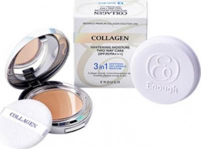 Пудра компактная для лица COLLAGEN WHITENING MOISTURE TWO-WAY CAKE SPF 28 PA++ со сменным блоком тон 21 – фото 3