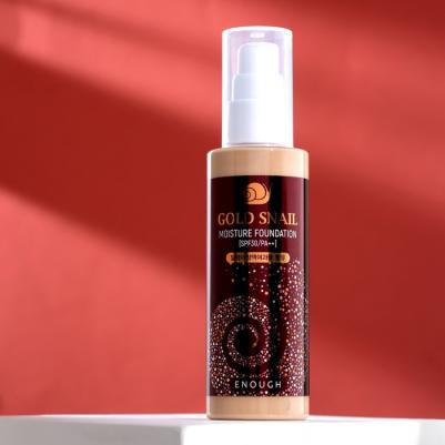 Тональный крем для лица с улиточным муцином Gold Snail Moisture Foundation SPF 30, 21 тон – фото 6