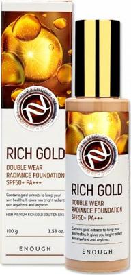 Тональный крем с частичками золота Rich Gold Double Wear Radiance Foundation SPF50+ PA+++, 100 гр – фото 3