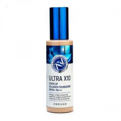 Тональный крем с коллагеном Ultra X10 Cover Up Collagen Foundation SPF 50, тон 13, 100 мл – фото 16
