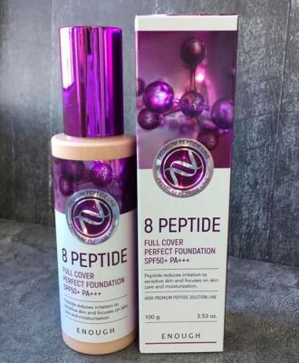 Тональный крем с пептидами 8 Peptide Full Cover Perfect Foundation SPF50+ PA+++ оттенок 13 – фото 6