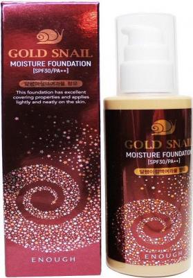 Тональный крем с улиточным муцином Gold Snail Moisture Foundation Light Beige SPF30+ #13 – фото 18