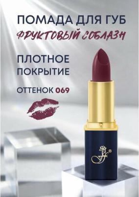 Губная помада в синем пенале №069 (терракот темный)