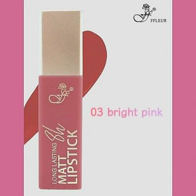 Стойкая жидкая матовая помада Long Lasting тон 03 Bright pink – фото 2