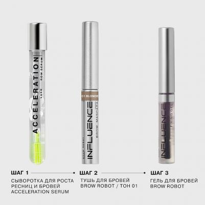 Тушь для бровей Brow robot/Brow mascara, (02 - Русый) – фото 8