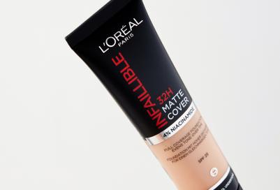 Ультраматирующий стойкий тональный крем "Infaillible 24 часа матовое покрытие", тон №155, натуральный розовый, 30 мл – фото 20