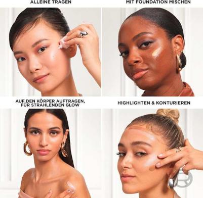 Жидкий хайлайтер для лица и тела с глицерином и маслом ши Perfect Match Lumi Glotion Natural Glow Enhancer 40 мл 901 Fair Glow – фото 2