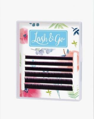 Черные ресницы микс 6 линий C 0.1 7-12 – фото 1