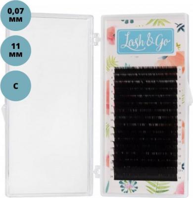 Ресницы на ленте 16 линий 11 мм, C, 0,07 мм, черный – фото 2