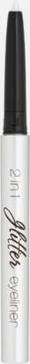 Тени для век Подводка для глаз, карандаш Glitter eyeliner 2 in 1 sparkling white