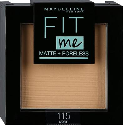 Пудра для лица "Fit Me", матирующая, скрывающая поры, оттенок 115, Слоновая кость, 9 г – фото 2