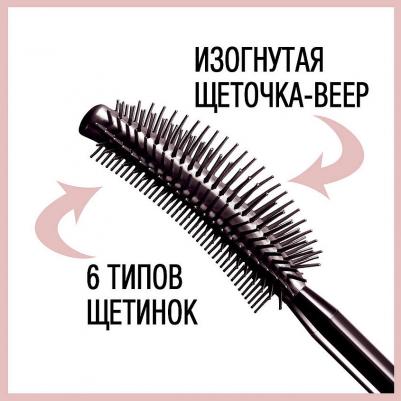 Тушь для ресниц "Lash Sensational" Веерный объем Водостойкая, Черный, 9,5 мл – фото 12