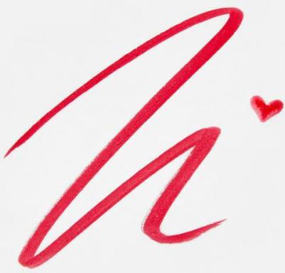 Подводка фломастер для глаз красная со штампом сердечко Red love – фото 9