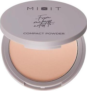 Компактная матирующая пудра для лица MAKE UP тон 02 бежево-розовый. Профессиональная декоративная косметика макияж – фото 2