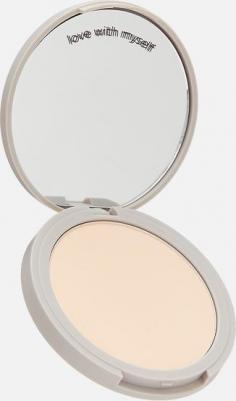 Компактная матирующая пудра для лица MAKE UP тон 02 бежево-розовый. Профессиональная декоративная косметика макияж