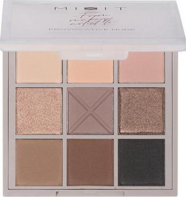 Палетка теней для век MAKE UP нюдовая, 9 оттенков. Профессиональная декоративная косметика для макияжа глаз – фото 1