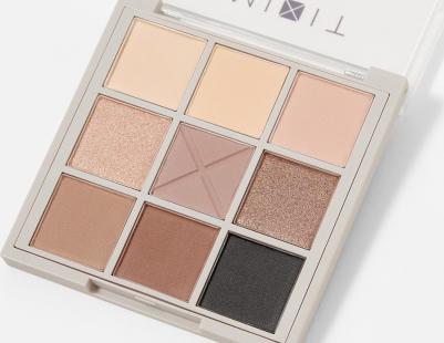 Палетка теней для век MAKE UP нюдовая, 9 оттенков. Профессиональная декоративная косметика для макияжа глаз – фото 5