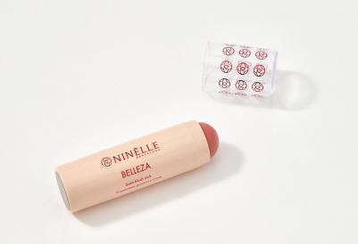 Румяна для лица сатиновые, в стике, Belleza №424, розовый нюд – фото 5