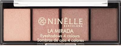 Тени для век 4 оттенка LA MIRADA №502, нюдовый сатиновый