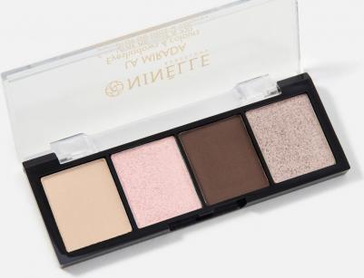 Тени для век 4 оттенка LA MIRADA №511, розово-коричневый – фото 6