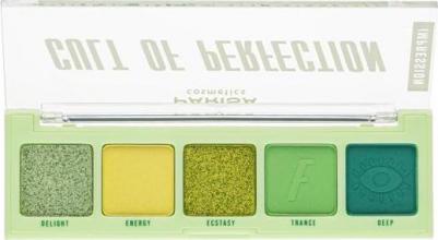 E-605-5 Палитра теней для глаз 5-цв Cult of Perfection, палитра 05 impression, 4.2 г бирюзово-салатовые – фото 9