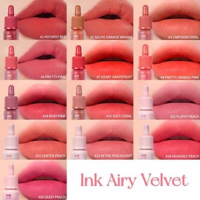 Ink Airy Velvet Lip Tint Жидкая помада для губ 0,14 жидких унций 025 Zazzy Peach – фото 3