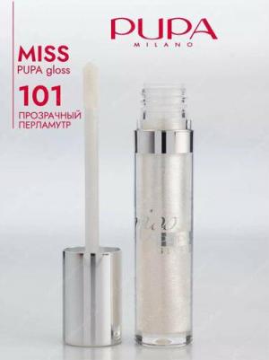 Блеск для губ, 101 Перламутровый прозрачный / MISS GLOSS 5 мл – фото 9