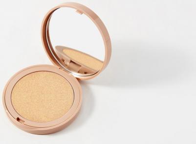 Хайлайтер для лица и тела сухой компактный WONDER ME GLOW №102 чистое золото – фото 4