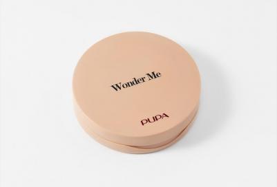 Хайлайтер для лица и тела сухой компактный WONDER ME GLOW №102 чистое золото – фото 5