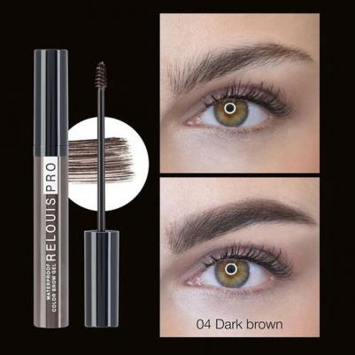 Гель для бровей оттеночный водостойкий Pro Waterproof Color Brow Gel 04 Dark brown – фото 9